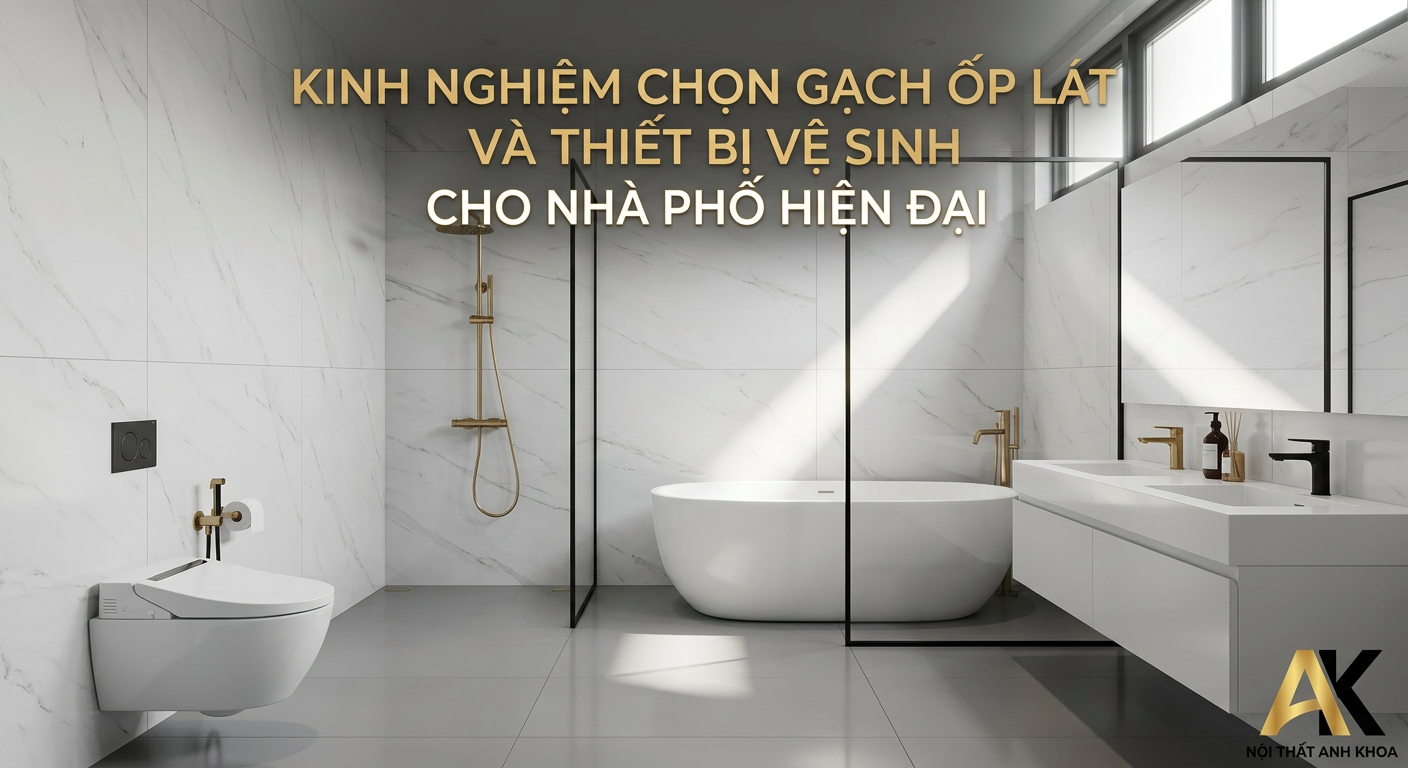 Kinh Nghiệm Chọn Gạch Ốp Lát Và Thiết Bị Vệ Sinh Cho Nhà Phố Hiện Đại