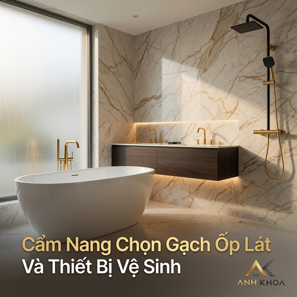 Cẩm Nang Chọn Gạch Ốp Lát Và Thiết Bị Vệ Sinh Cho Ngôi Nhà Hiện Đại