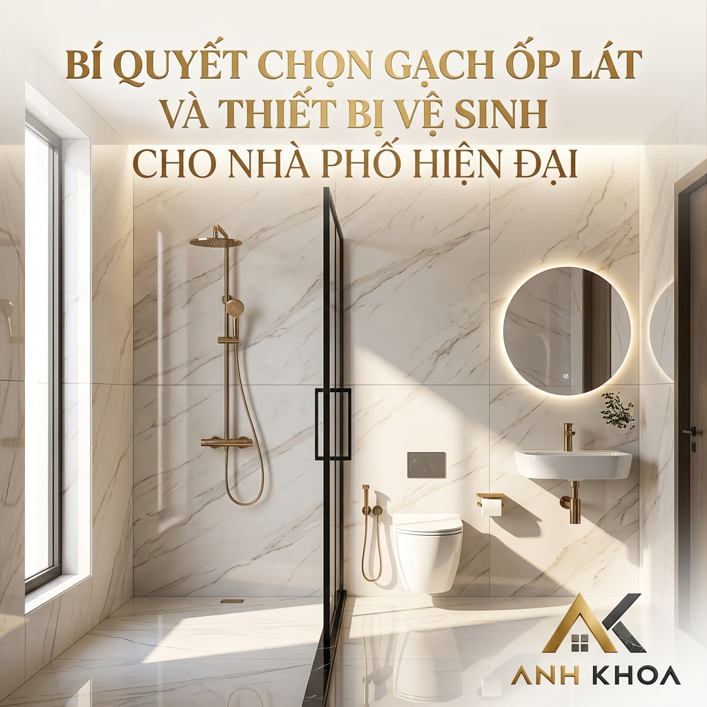Bí Quyết Chọn Gạch Ốp Lát Và Thiết Bị Vệ Sinh Cho Nhà Phố Hiện Đại: Đẹp, Bền, Tối Ưu Chi Phí