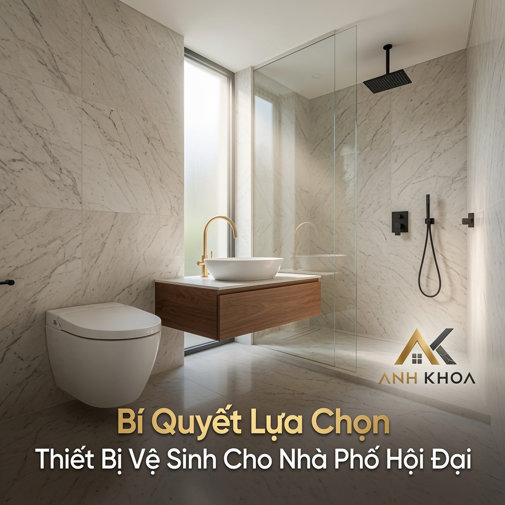 Bí Quyết Lựa Chọn Thiết Bị Vệ Sinh Cho Nhà Phố Hiện Đại: Sang Trọng, Tối Ưu Diện Tích và Bền Bỉ