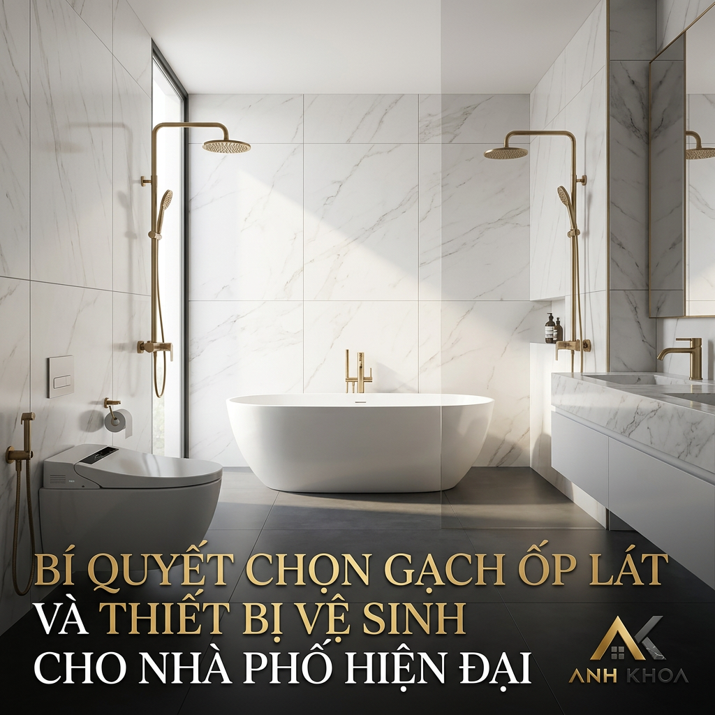 Bí Quyết Chọn Gạch Ốp Lát Và Thiết Bị Vệ Sĩ Cao Cấp Cho Nhà Phố Hiện Đại
