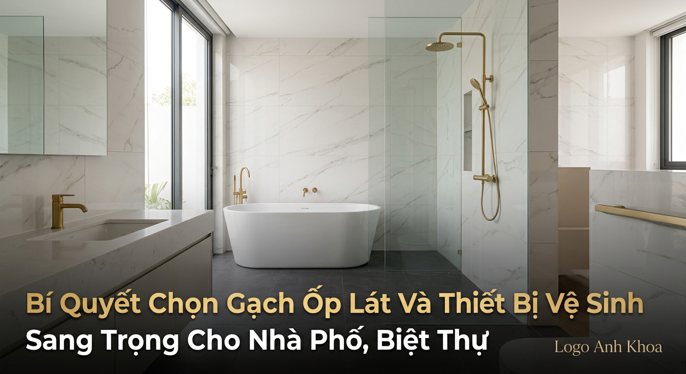 Bí Quyết Chọn Gạch Ốp Lát Và Thiết Bị Vệ Sinh Sang Trọng Cho Nhà Phố, Biệt Thự