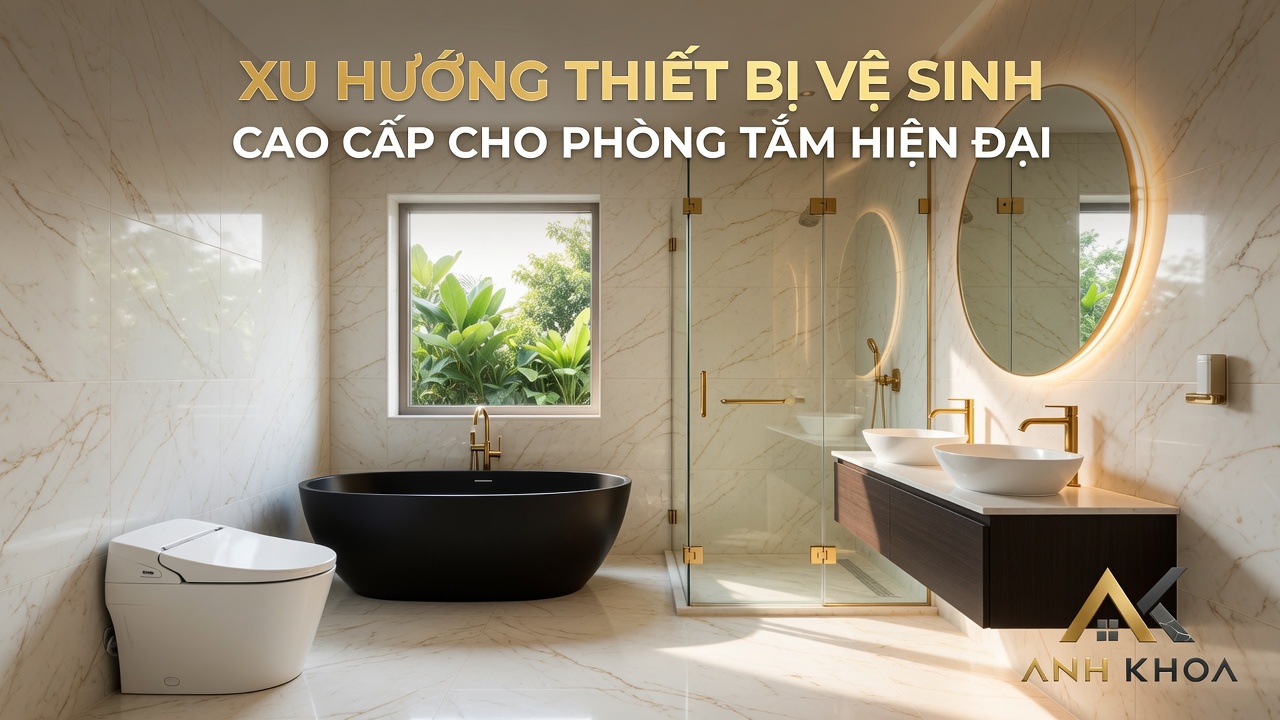 Xu Hướng Thiết Bị Vệ Sinh Cao Cấp Và Gạch Ốp Lát Cho Phòng Tắm Hiện Đại