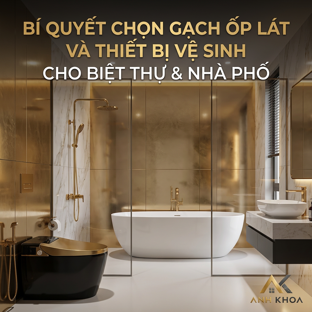Bí Quyết Chọn Gạch Ốp Lát Và Thiết Bị Vệ Sinh Cho Biệt Thự & Nhà Phố