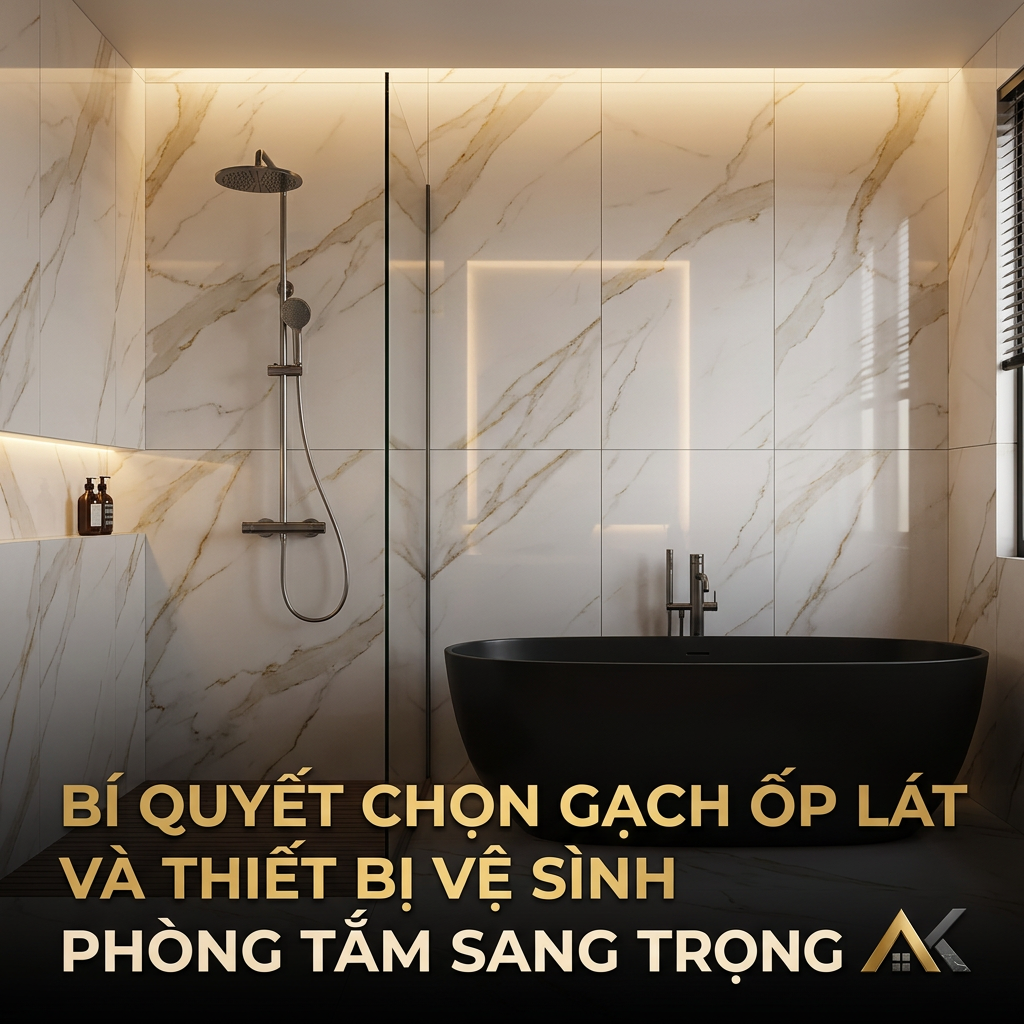 Bí Quyết Chọn Gạch Ốp Lát Và Thiết Bị Vệ Sinh Phòng Tắm Sang Trọng, Bền Đẹp Cho Ngôi Nhà Hiện Đại