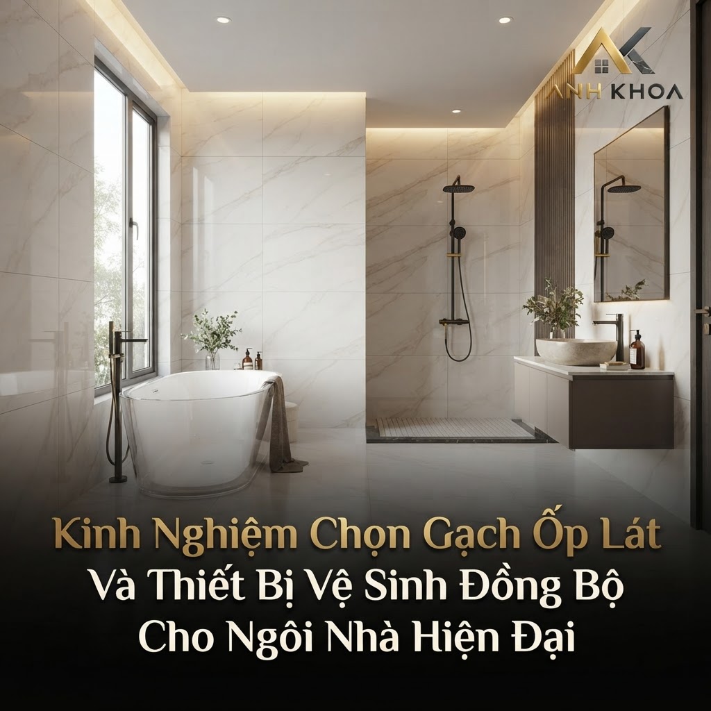 Kinh Nghiệm Chọn Gạch Ốp Lát Và Thiết Bị Vệ Sinh Đồng Bộ Cho Ngôi Nhà Hiện Đại