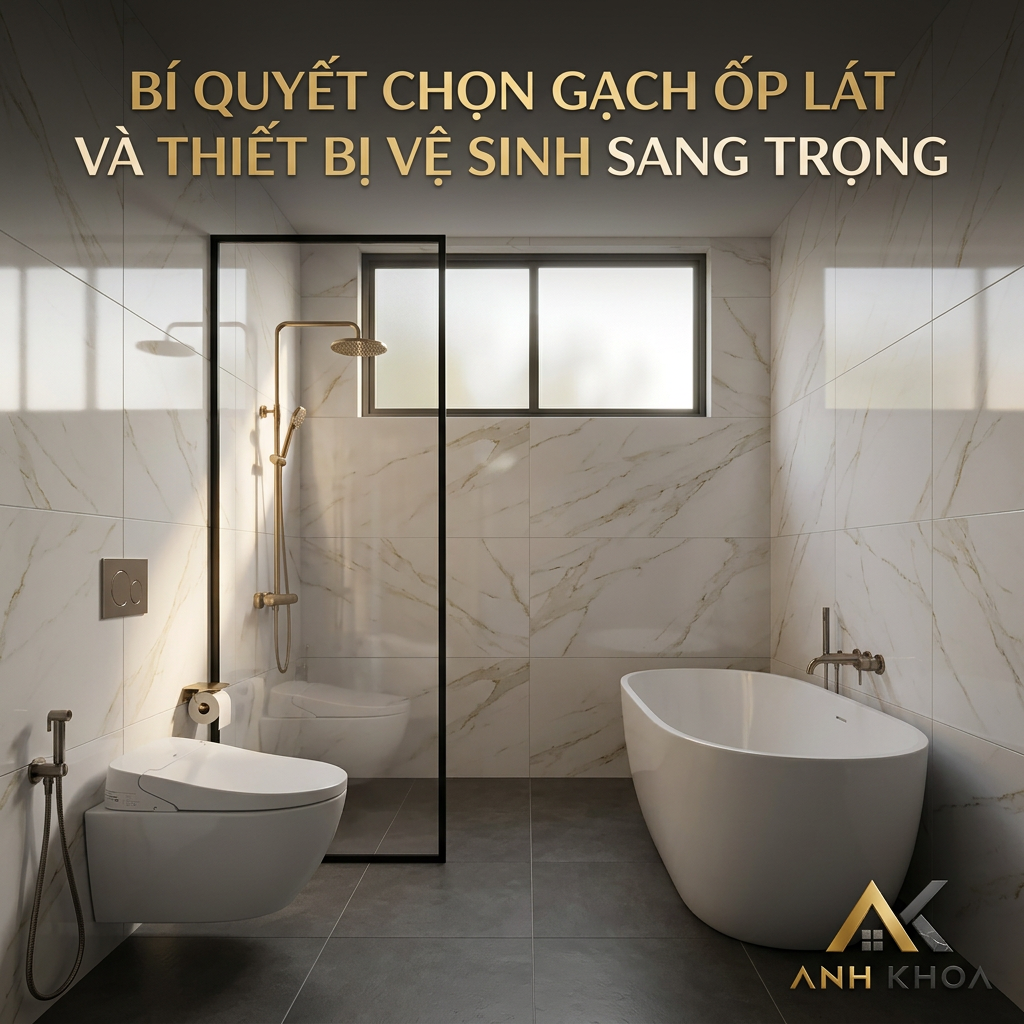 Bí Quyết Chọn Gạch Ốp Lát Và Thiết Bị Vệ Sinh Sang Trọng Cho Nhà Phố Hiện Đại
