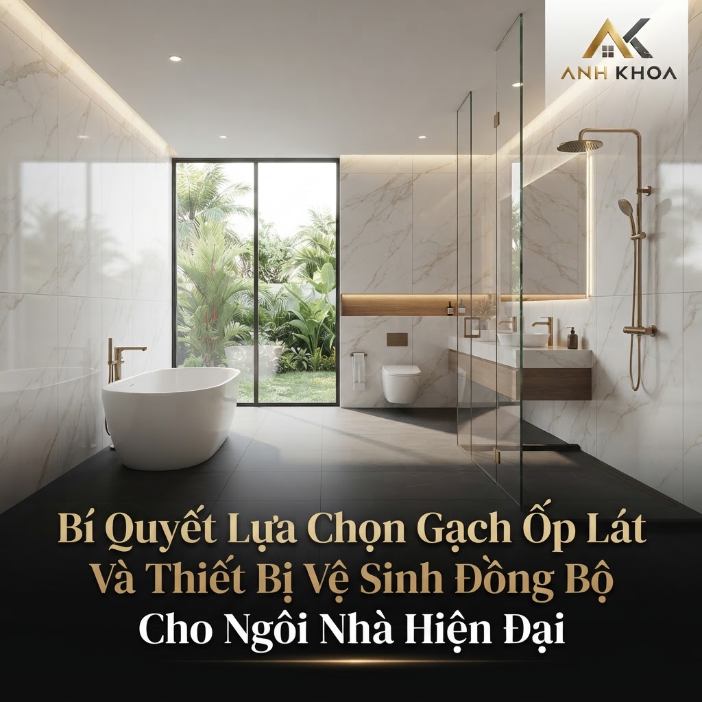 Bí Quyết Lựa Chọn Gạch Ốp Lát Và Thiết Bị Vệ Sinh Đồng Bộ Cho Ngôi Nhà Hiện Đại