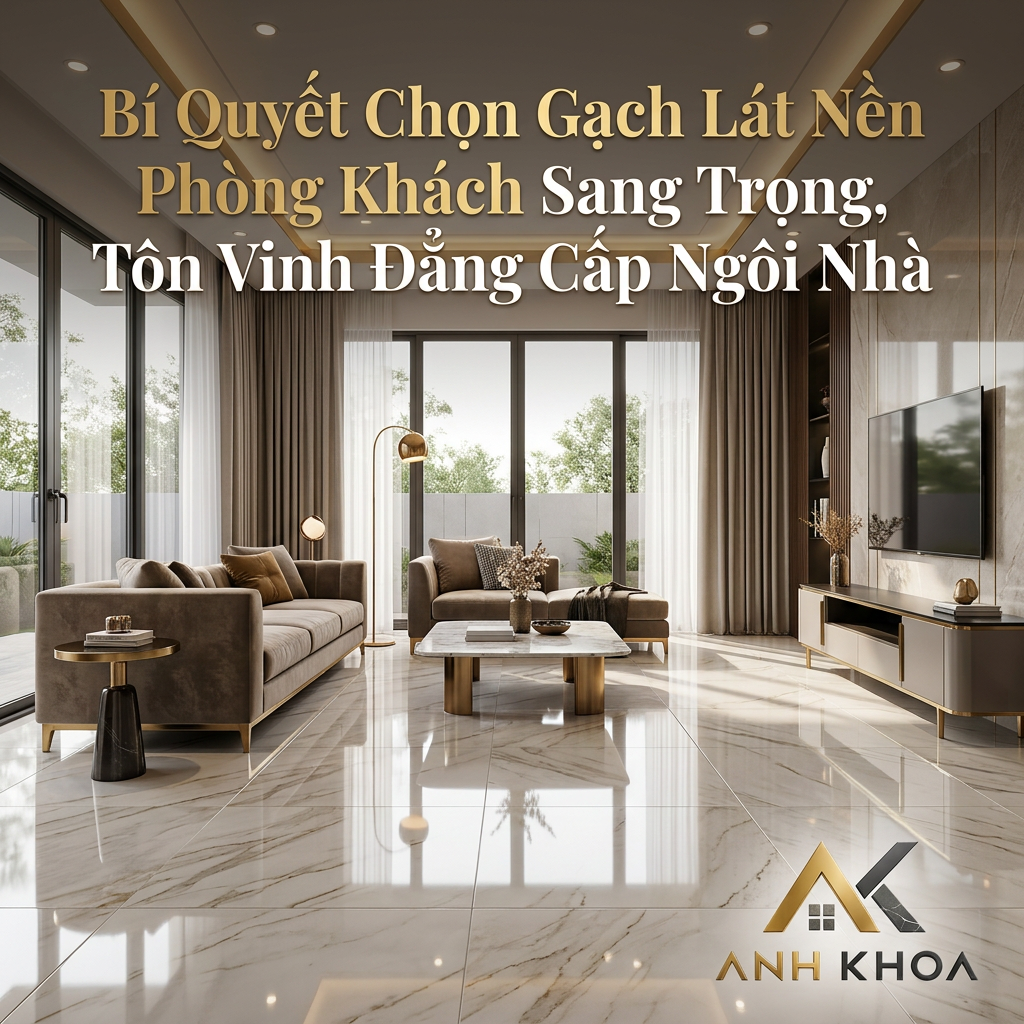 Bí Quyết Chọn Gạch Lát Nền Phòng Khách Sang Trọng, Tôn Vinh Đẳng Cấp Ngôi Nhà
