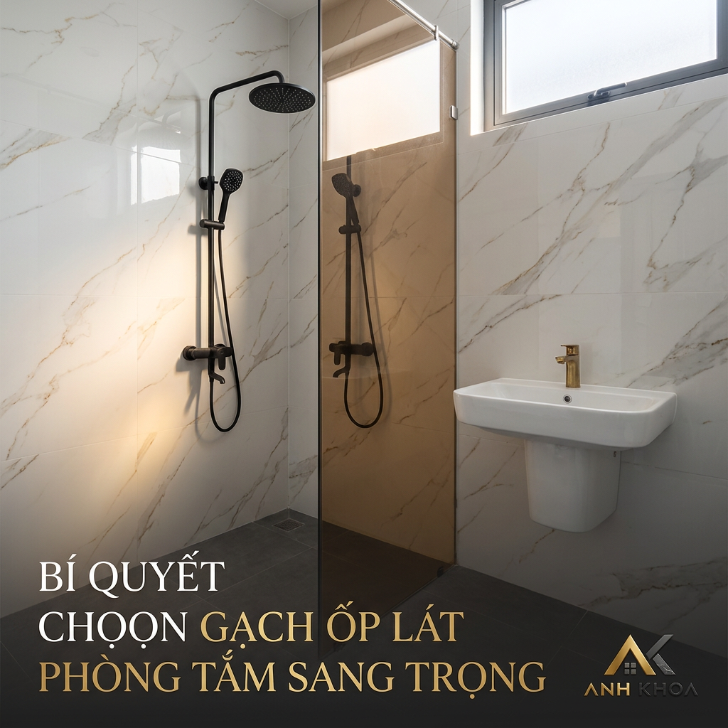 Bí Quyết Chọn Gạch Ốp Lát Phòng Tắm Đẹp, Chống Trơn Và Sang Trọng