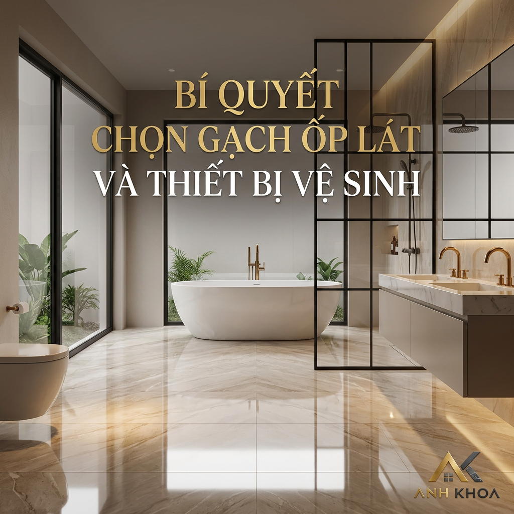 Bí Quyết Chọn Gạch Ốp Lát Và Thiết Bị Vệ Sinh Cho Ngôi Nhà Hiện Đại