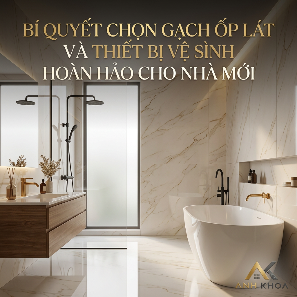Bí Quyết Chọn Gạch Ốp Lát Và Thiết Bị Vệ Sinh Hoàn Hảo Cho Nhà Mới