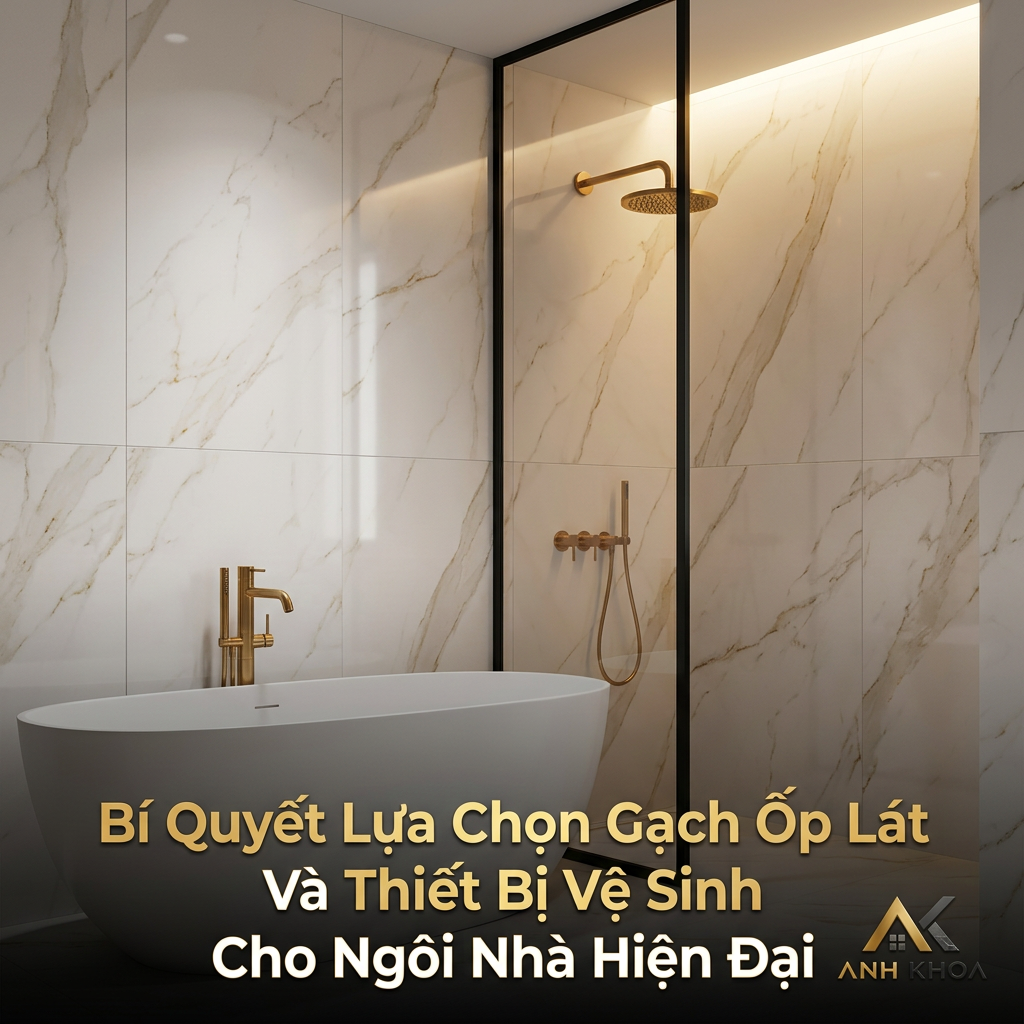 Bí Quyết Lựa Chọn Gạch Ốp Lát Và Thiết Bị Vệ Sinh Cho Ngôi Nhà Hiện Đại