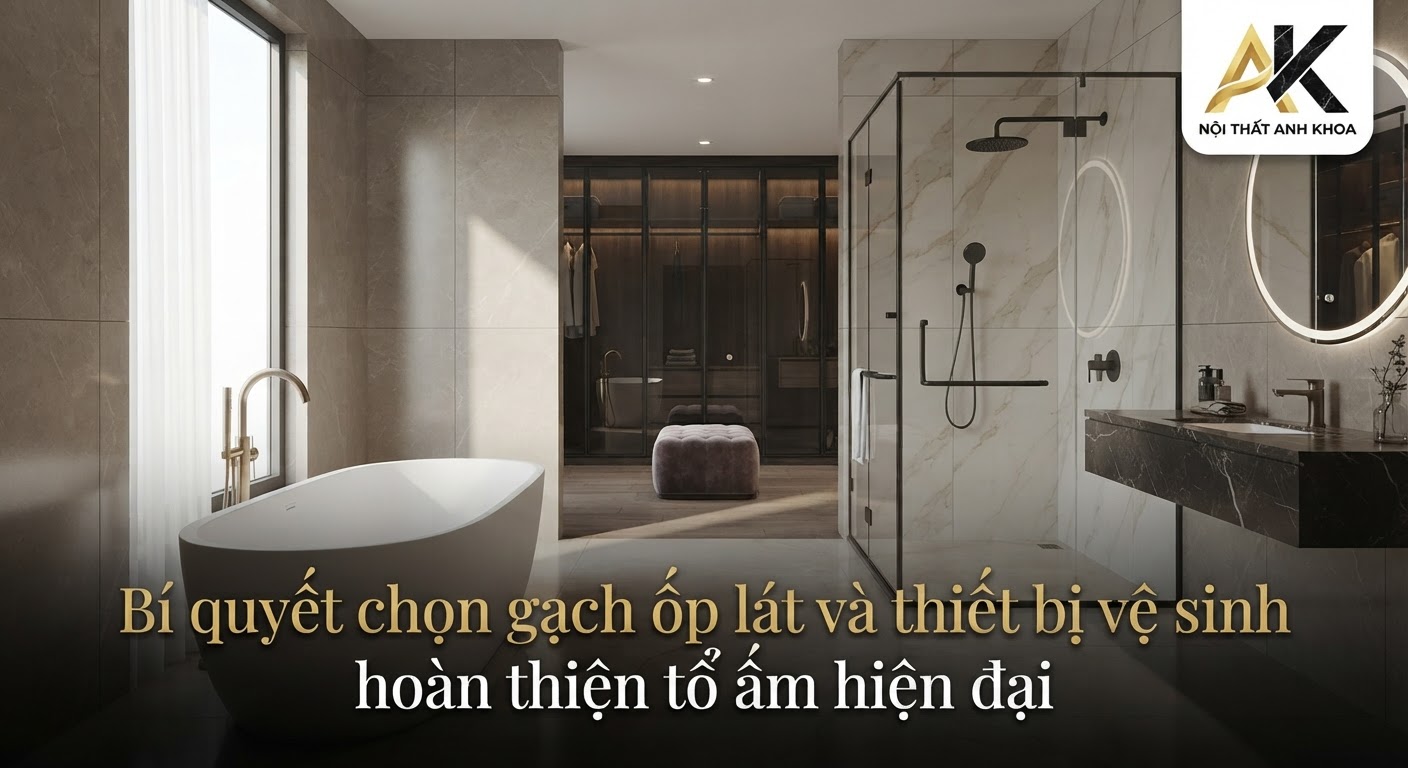 Bí quyết chọn gạch ốp lát và thiết bị vệ sinh hoàn thiện tổ ấm hiện đại