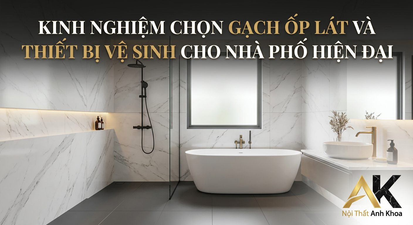 Kinh Nghiệm Chọn Gạch Ốp Lát Và Thiết Bị Vệ Sinh Cho Nhà Phố Hiện Đại