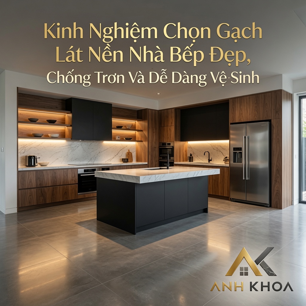 Kinh Nghiệm Chọn Gạch Lát Nền Nhà Bếp Đẹp, Chống Trơn Và Dễ Dàng Vệ Sinh