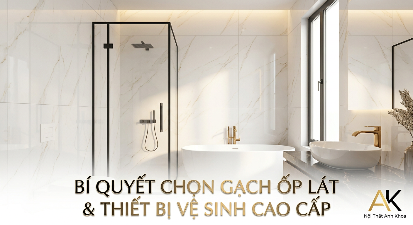 Bí Quyết Chọn Gạch Ốp Lát Và Thiết Bị Vệ Sinh Cao Cấp Cho Nhà Phố Hiện Đại