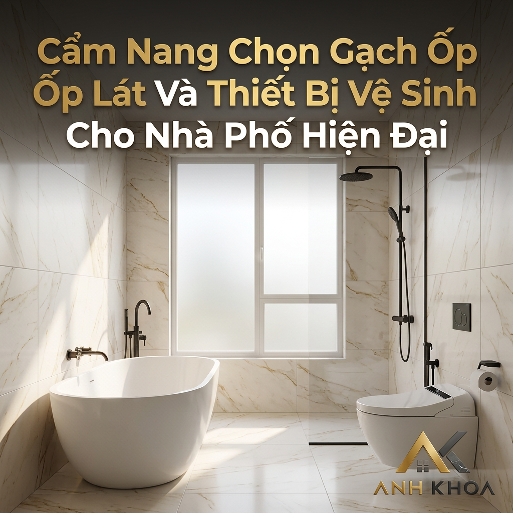 Cẩm Nang Chọn Gạch Ốp Lát Và Thiết Bị Vệ Sinh Cho Nhà Phố Hiện Đại
