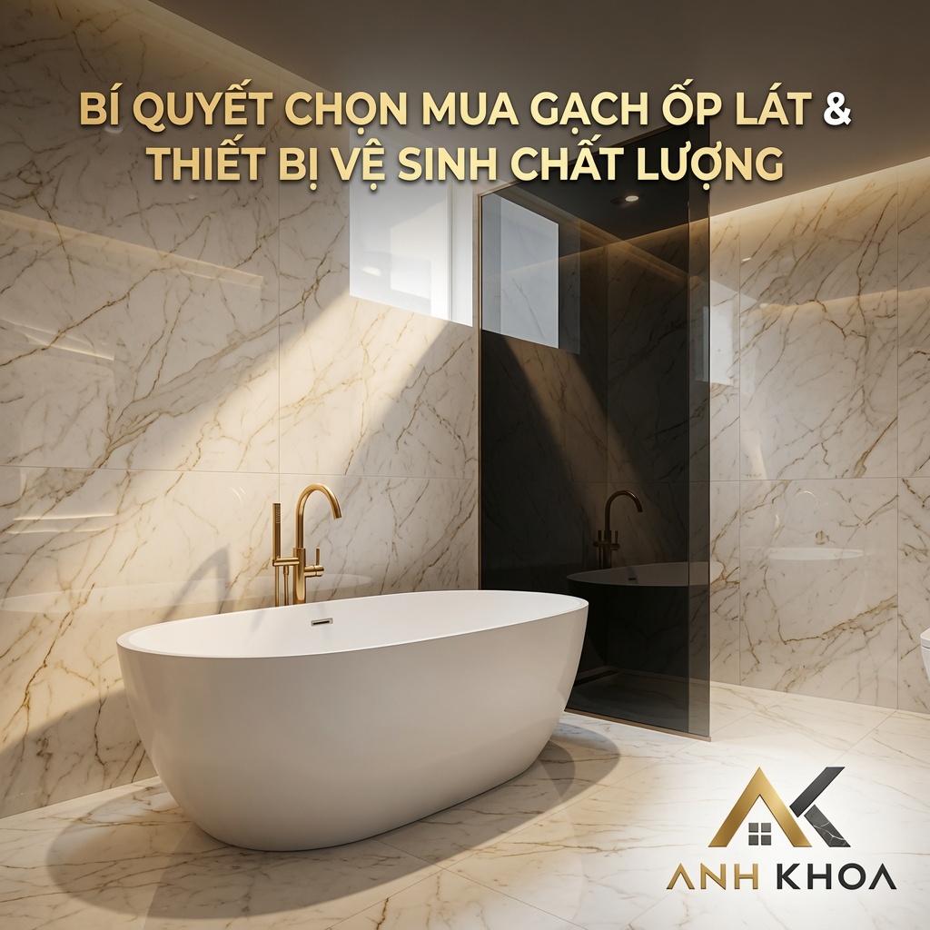 Bí quyết chọn mua gạch ốp lát và thiết bị vệ sinh chất lượng cho ngôi nhà mới