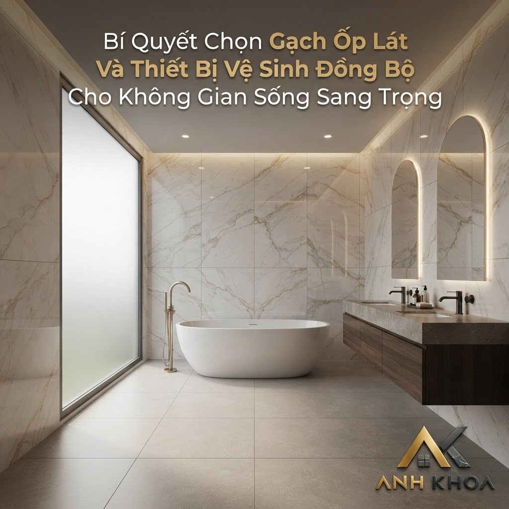 Bí Quyết Chọn Gạch Ốp Lát Và Thiết Bị Vệ Sinh Đồng Bộ Cho Không Gian Sống Sang Trọng
