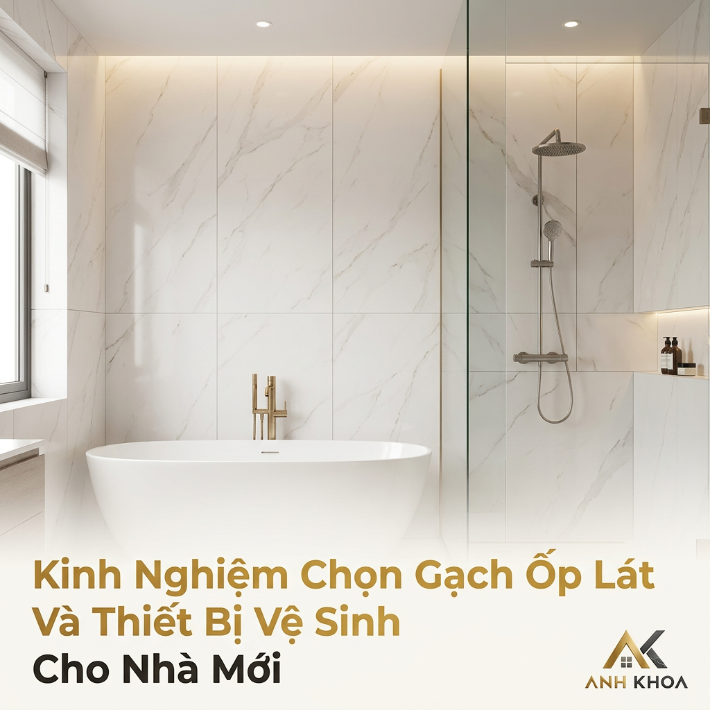 Kinh Nghiệm Chọn Gạch Ốp Lát Và Thiết Bị Vệ Sinh Cho Nhà Mới: Đẹp, Bền, Tối Ưu Chi Phí