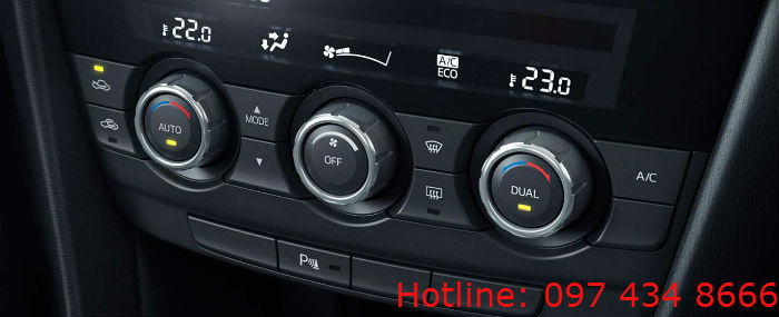 Hệ thống điều hoà hai vùng độc lập của xe Mazda 6