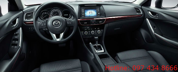 Nội thất Mazda 6 sang trọng, tiện nghi và rộng rãi
