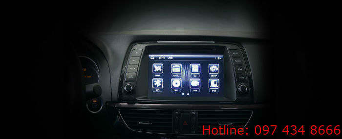 Màn hình DVD tích hợp Camera lùi, kết nối Bluetooth, hệ thống dẫn đường GPS....