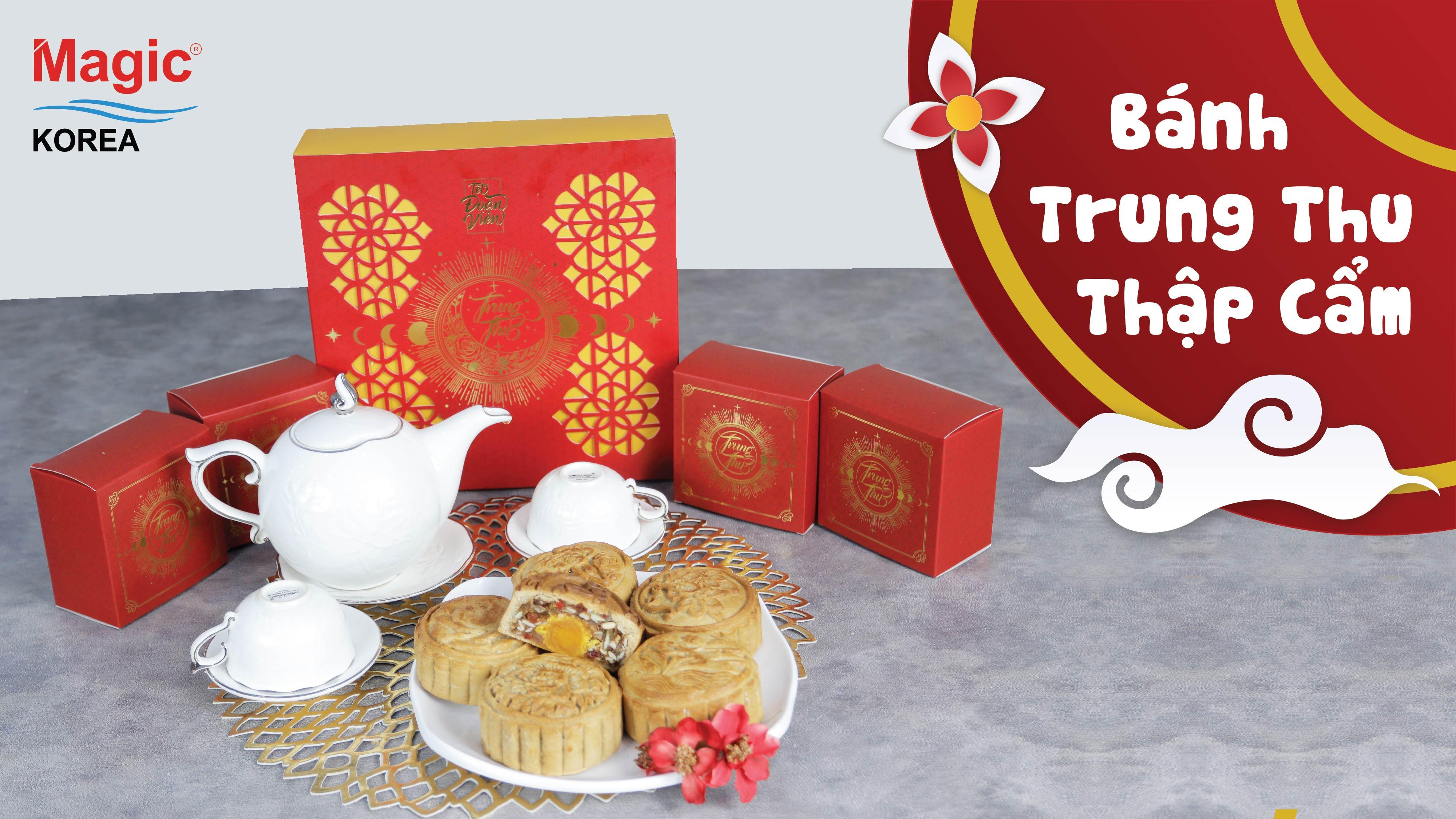 Hướng dẫn làm bánh Trung thu Thập cẩm trứng muối bằng nồi chiên không dầu Magic Korea A-805