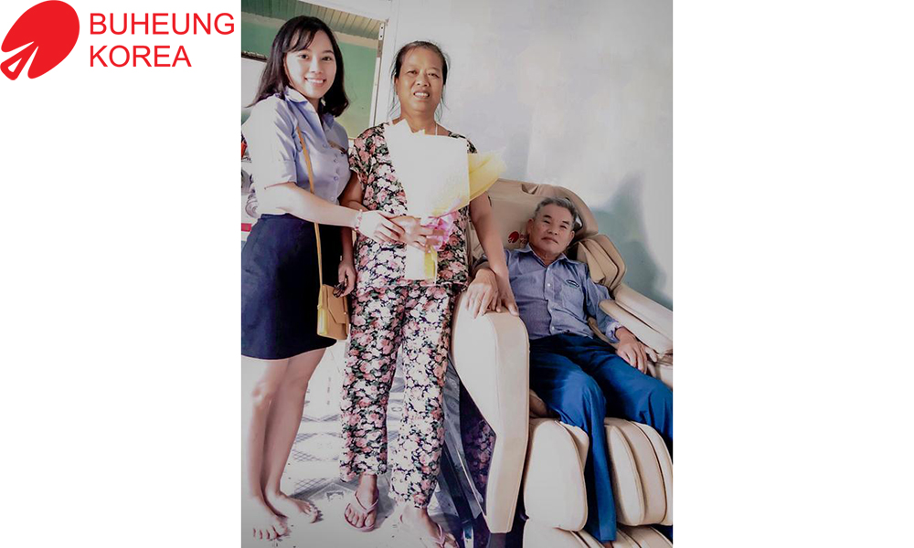 Chúc mừng gia đình Chú Nguyễn Đức Uẩn - Đồng Nai đã mua sản phẩm ghế massage Buheung MK-7000