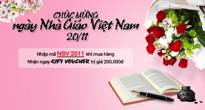 KHUYẾN MÃI: MỪNG HIẾN CHƯƠNG NHÀ GIÁO VIỆT NAM 20-11
