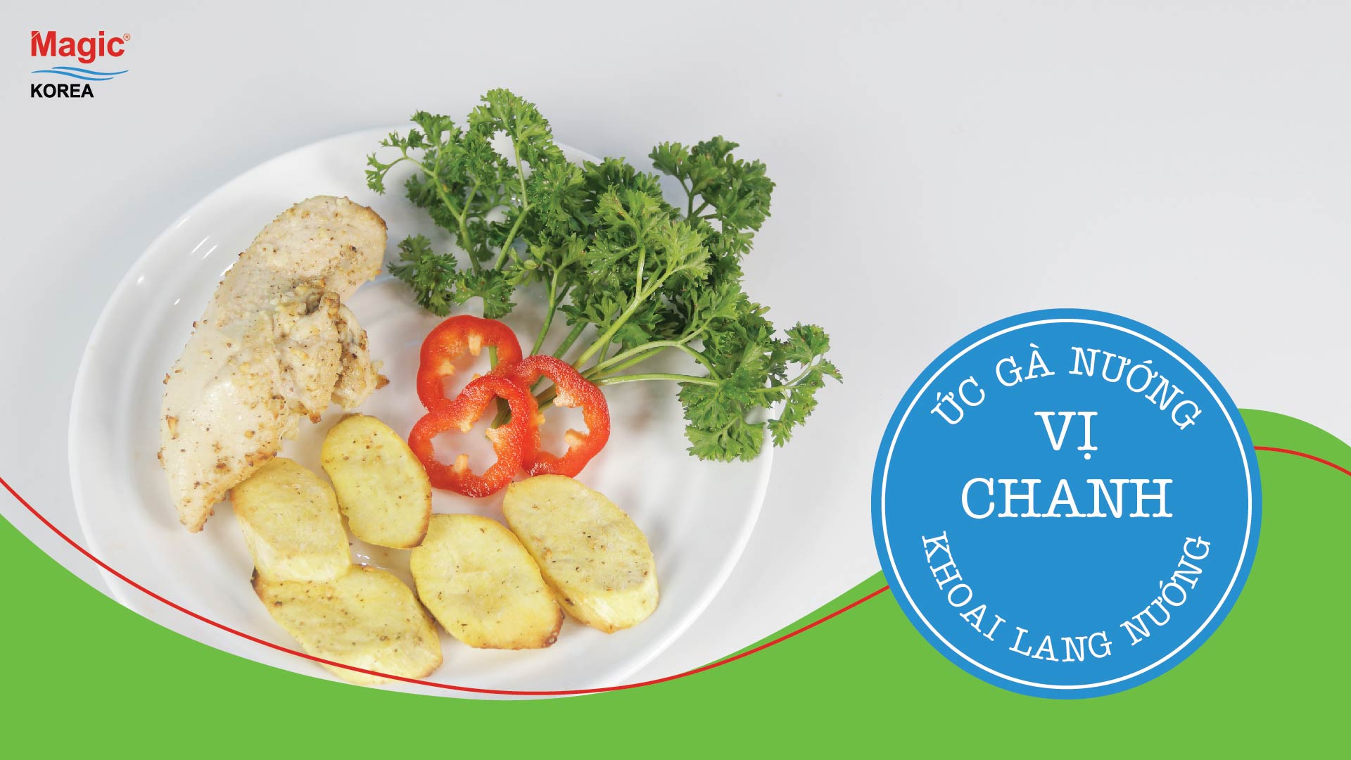 Thực đơn Eat Clean Day 2: Ức gà nướng vị chanh cùng khoai lang nướng