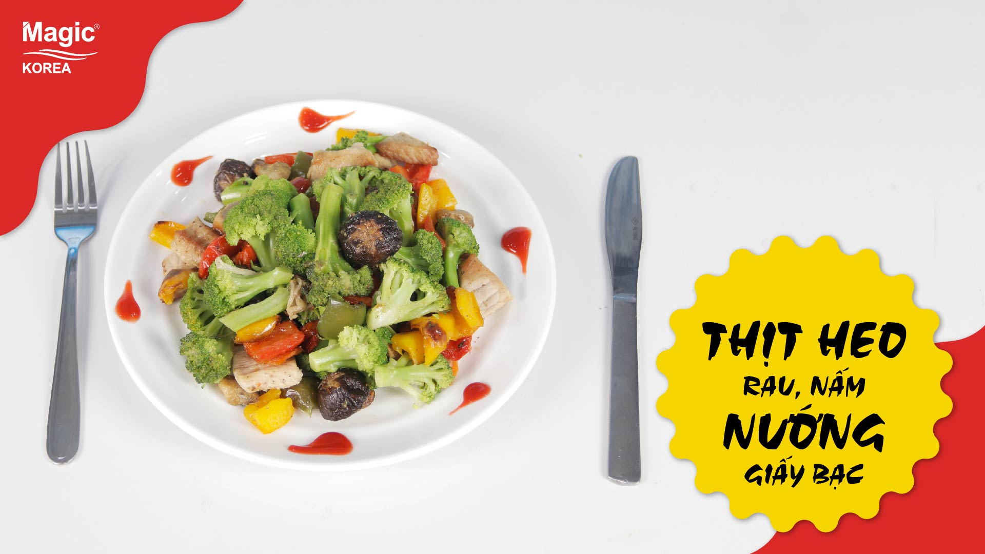 Thực đơn Eat Clean Day 4: Thịt heo, rau, nấm thập cẩm nướng giấy bạc