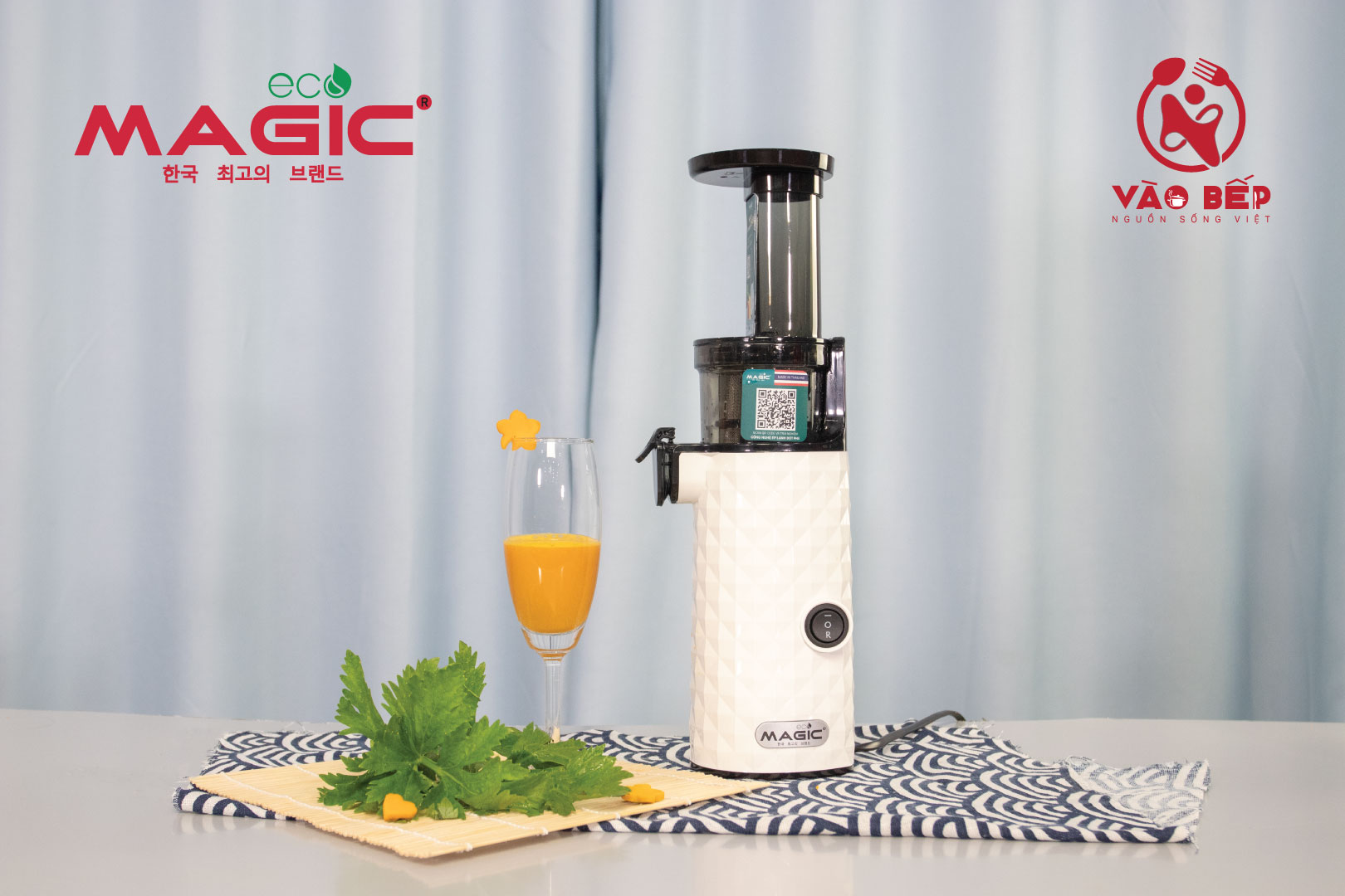 Hướng dẫn làm nước ép bí đỏ giúp giảm căng thẳng bằng máy ép chậm thế hệ mới Magic Eco AC-132