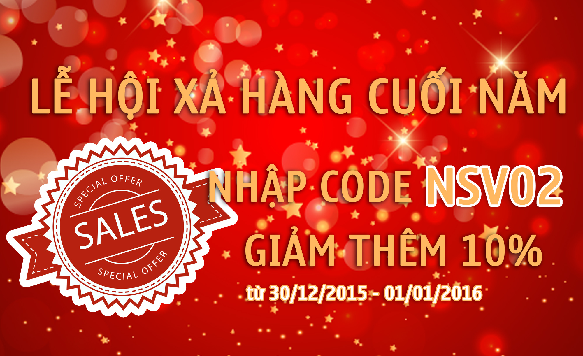 LỄ HỘI XẢ HÀNG CUỐI NĂM 2015