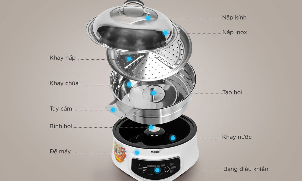 NỒI HẤP THỦY NHIỆT MAGIC KOREA A-67