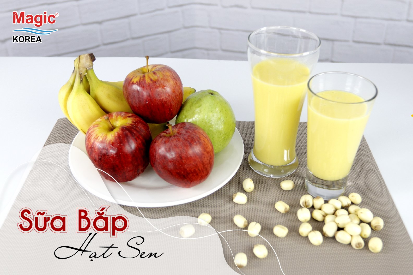 Hướng dẫn làm Sữa bắp hạt sen bằng Máy làm sữa hạt đa năng Magic Korea A-96