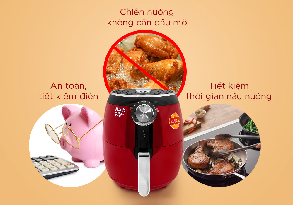 MAGIC - Nồi chiên không dầu Magic  A-802 (4.6L)