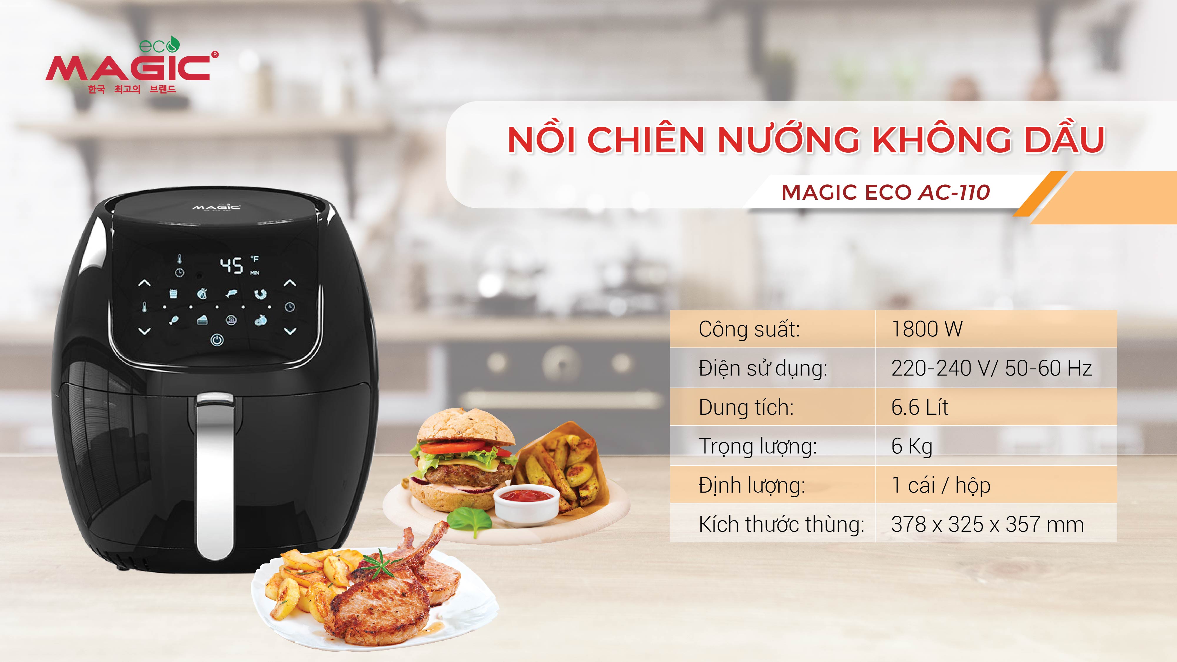 Nồi chiên không dầu Magic Eco AC-110 4 ac110