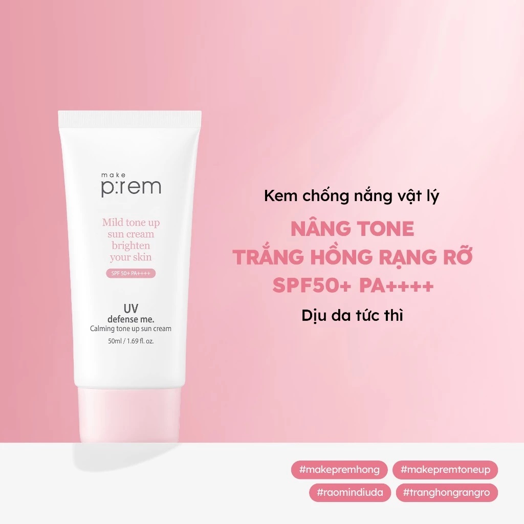 Kem chống nắng Make P:rem UV Defense Me Tone Up 50ml