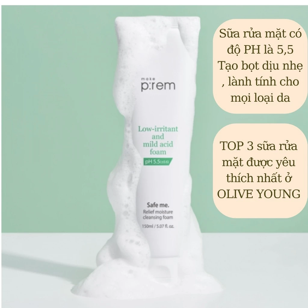 Make P:rem Safe Me Relief Moisture Cleansing Foam 100 ml