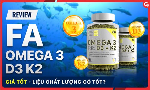 Đánh giá review FA Omega 3 D3 K2 có tốt không? So sánh với Ostrovit Omega 3 D3 K2