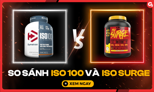 So sánh ISO 100 và ISO Surge: Whey nào tốt hơn?