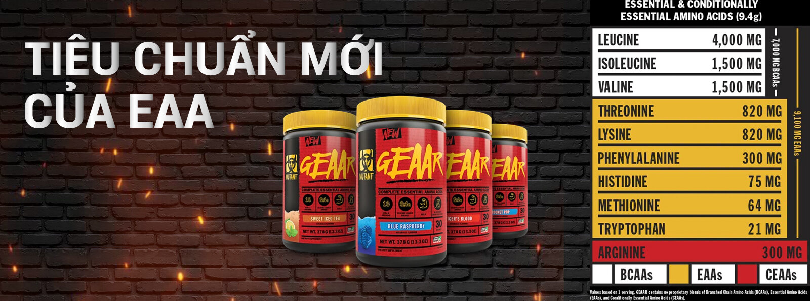 Mutant EAA - GEAAr Hỗ Trợ Phục Hồi - Phát Triển Cơ Bắp | Giá Ưu Đãi