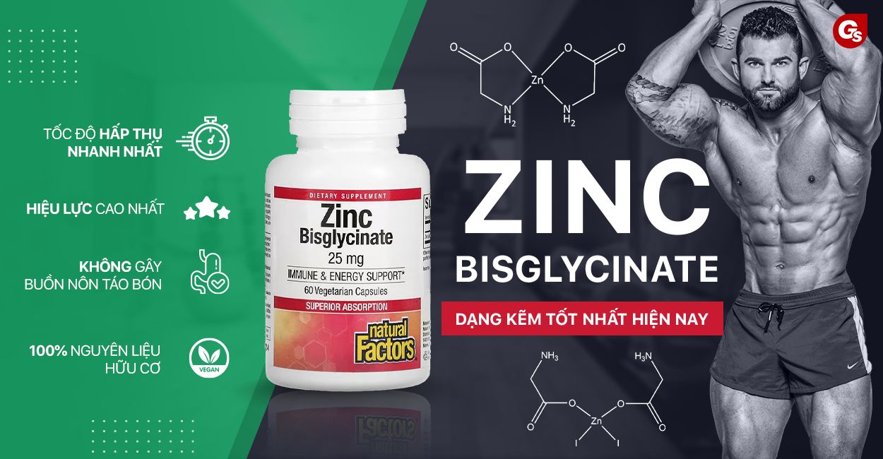 Natural Factors Zinc Bisglycinate 25 mg, 60 Vegetarian Capsules