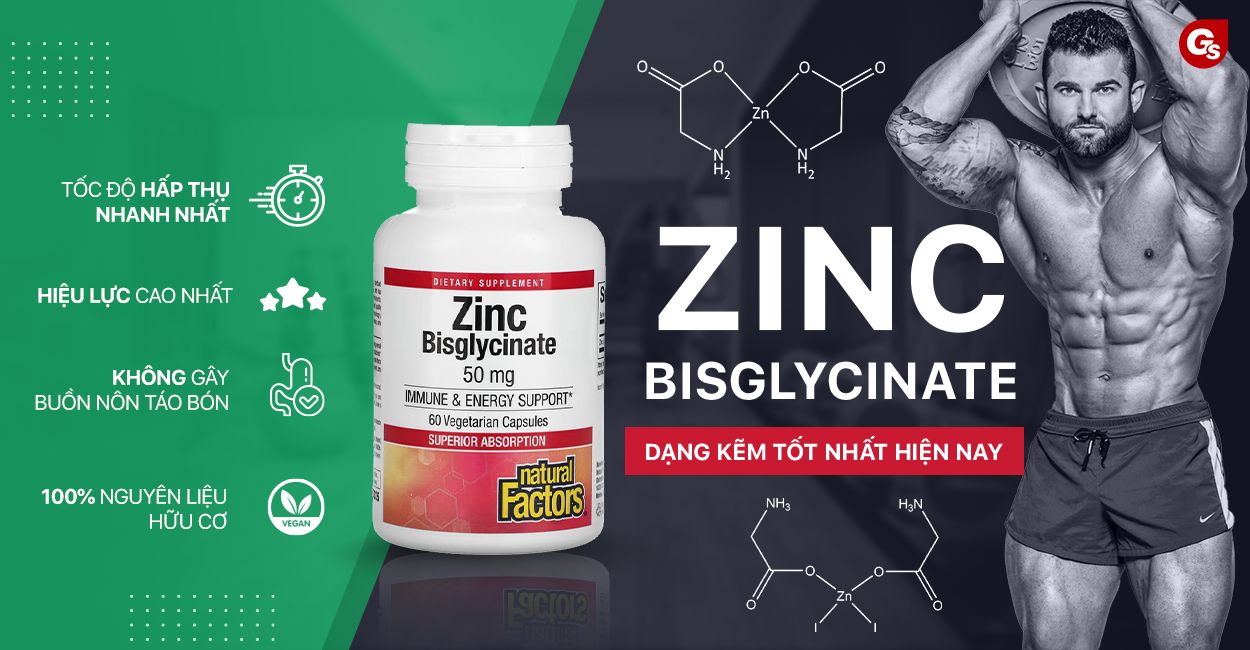 Natural Factors Zinc Bisglycinate 50 mg, 60 Vegetarian Capsules