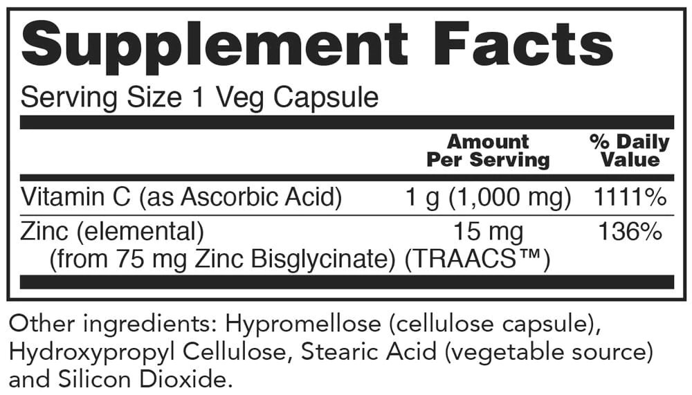 now-c100-zinc-immune-90-veg-capsules-nutrition-facts