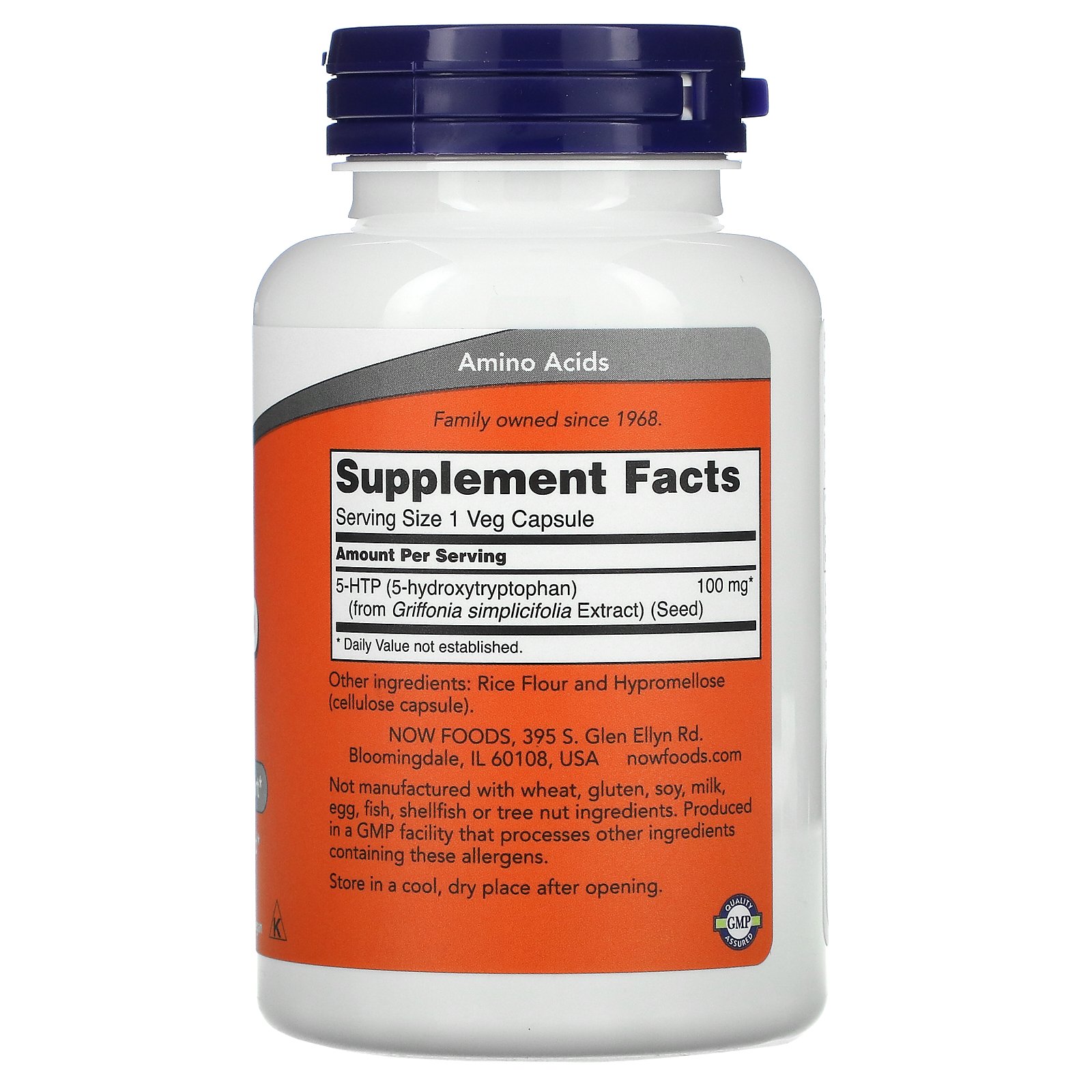 Now 5HTP 100 mg Neurotransmitter Support