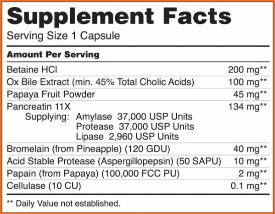 now-super-enzymes-nutrition-fact-gymstore