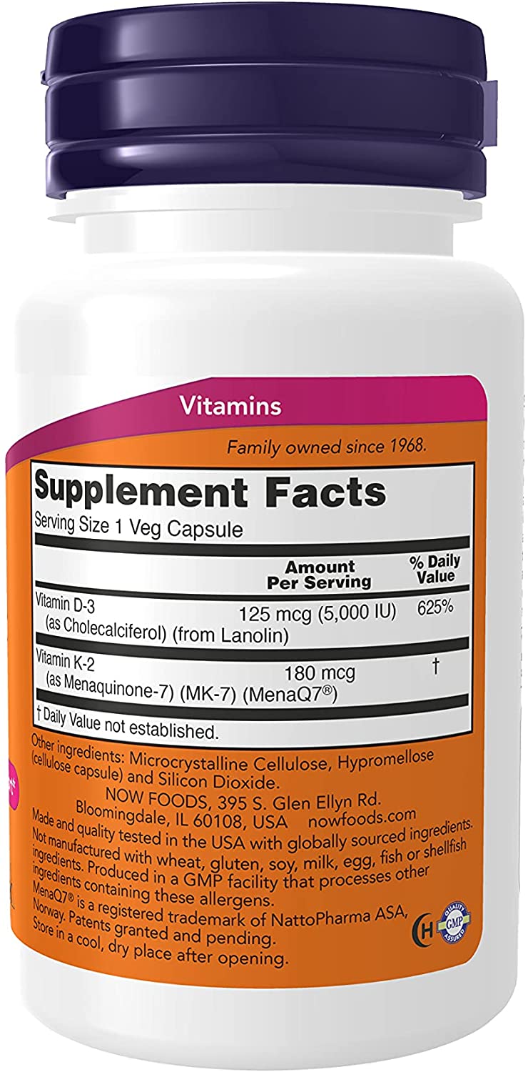 Now Mega D3 & K2 ( MK7 ) 5000IU/180mcg Giá Tốt Nhất